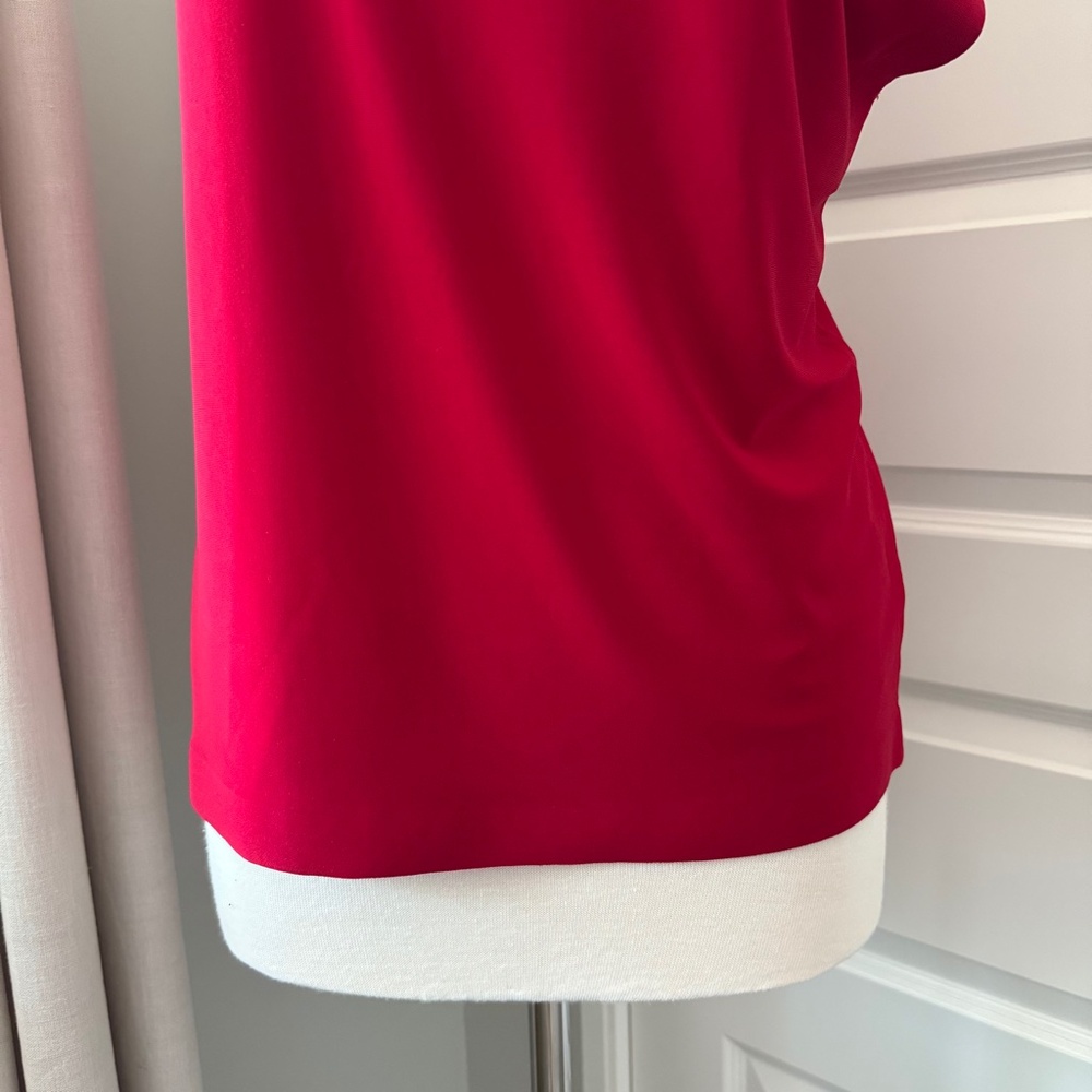 Norma Kamali Red Off-Shoulder Blouse - Picture 4 of 7